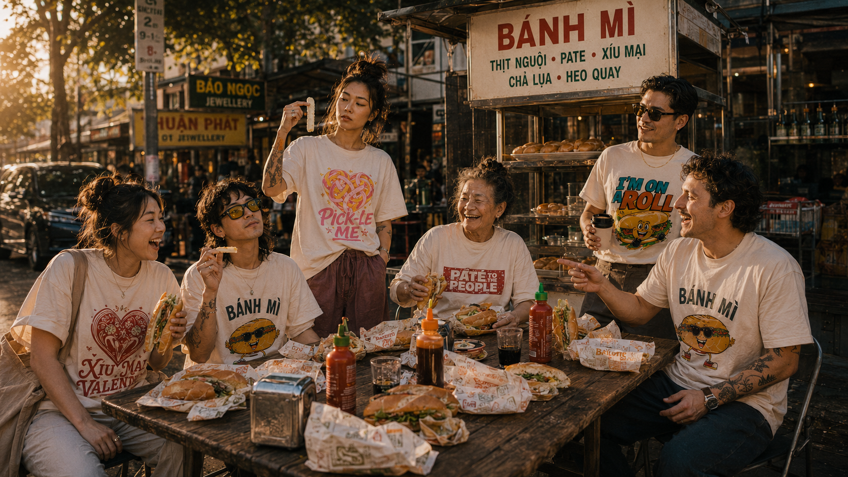 The Bánh Mì Shop crew. Saturday morning bánh mì, the whole team